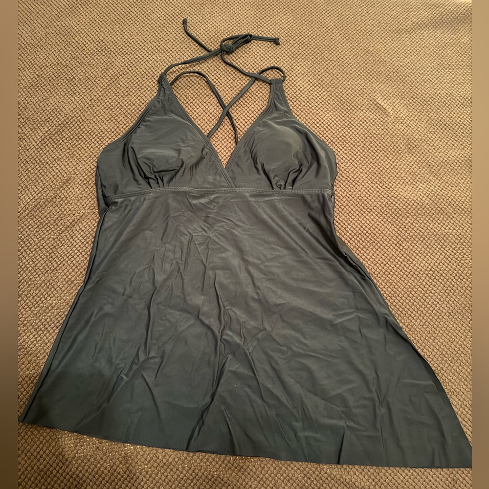 Black swimsuit TOP only. Never worn.